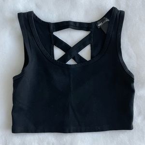 Wet Seal Black Crop Top, Size S